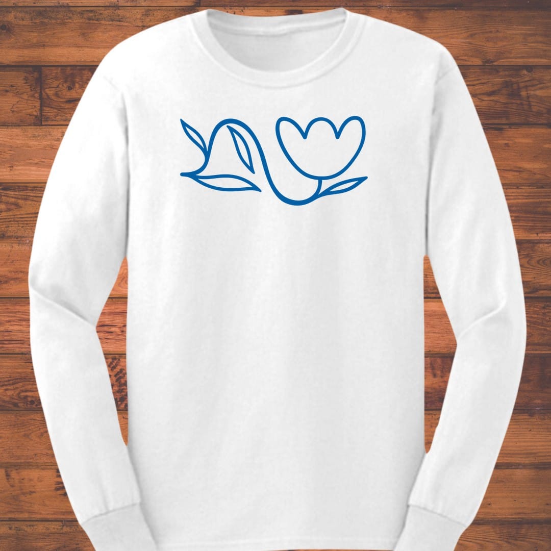 Line Flower Long Sleeve T-Shirt