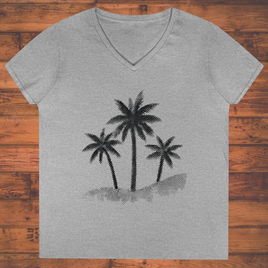 Midnight Palms Ladies' V-Neck