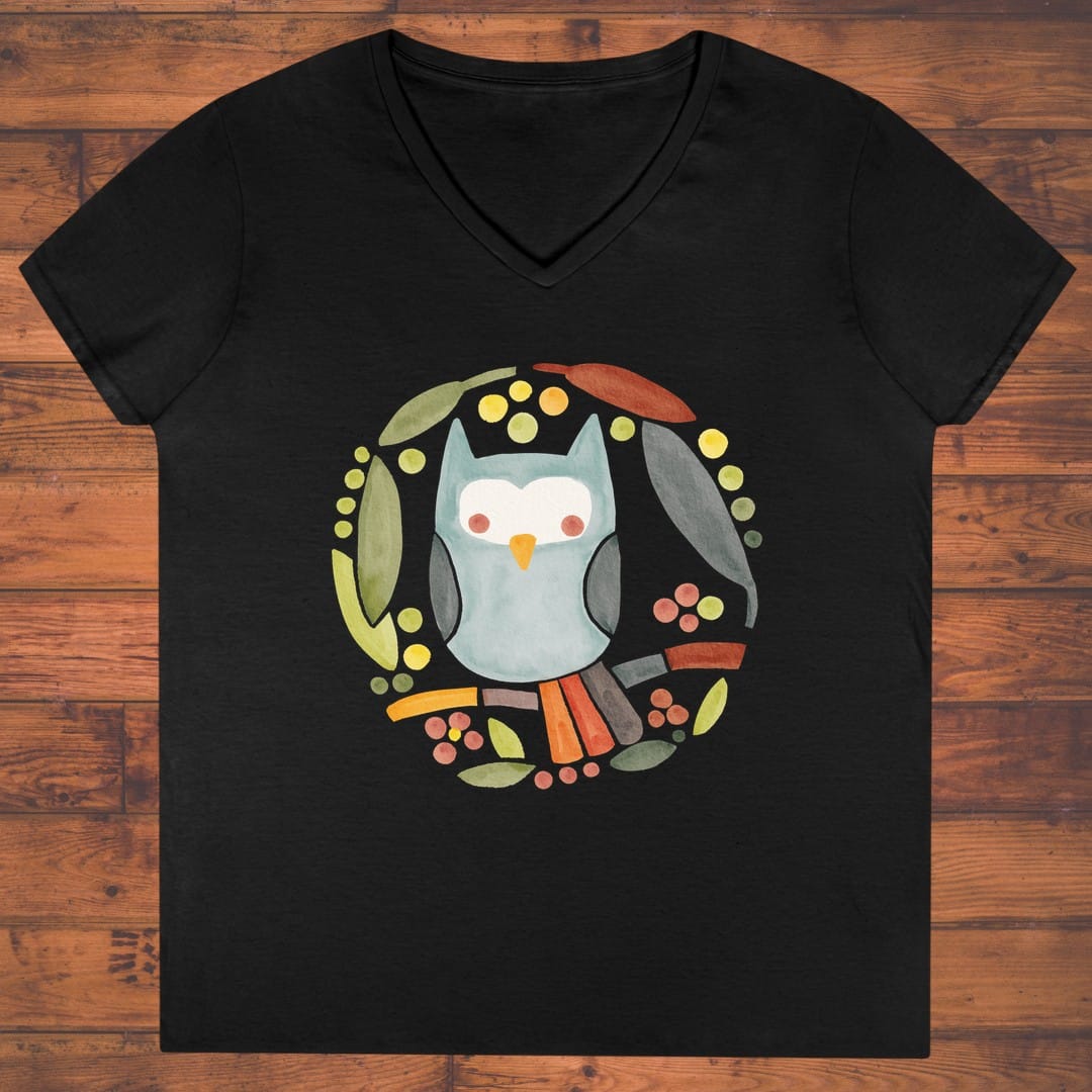 Little Owl Ladies' V-Neck