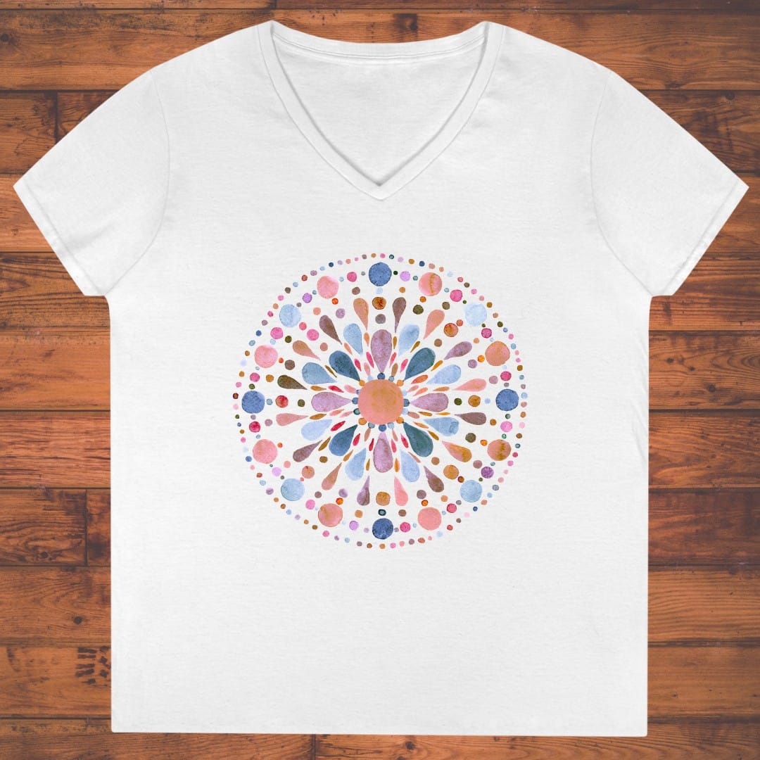 Pastel Bloom Ladies' V-Neck