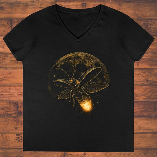 Moonlit Ember Ladies' V-Neck