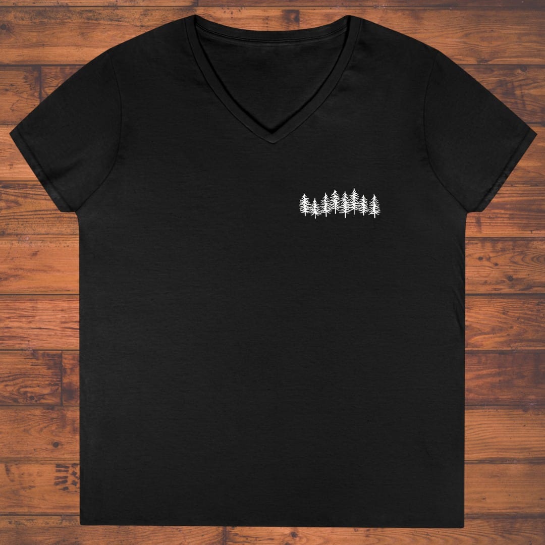 Forest Silhouette Ladies' V-Neck