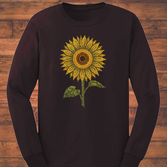Dotted Sunflower Long Sleeve T-Shirt