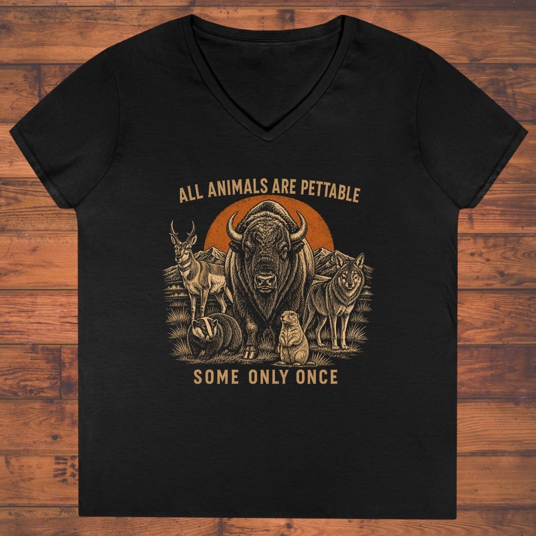 Hands Off Ladies' V-Neck