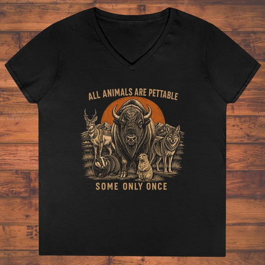 Hands Off Ladies' V-Neck