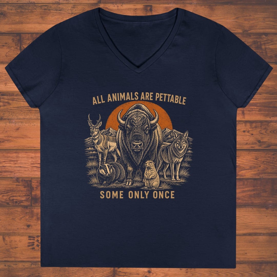 Hands Off Ladies' V-Neck