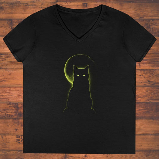 Cat Eclipse Ladies' V-Neck