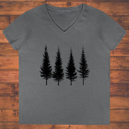 Four Skinny Spruce Ladies' V-Neck