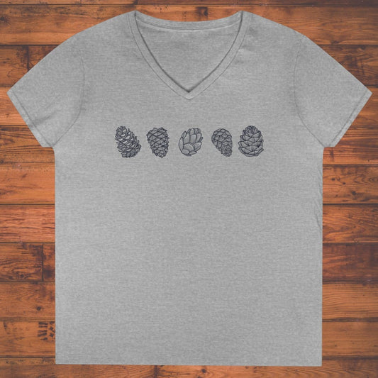 Forest Cones Collection Ladies' V-Neck