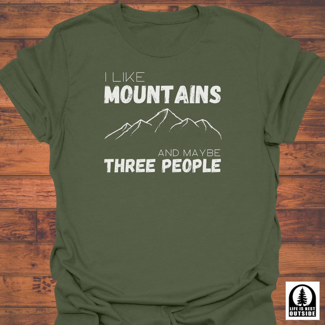 Mountains, and Three People T-Shirt