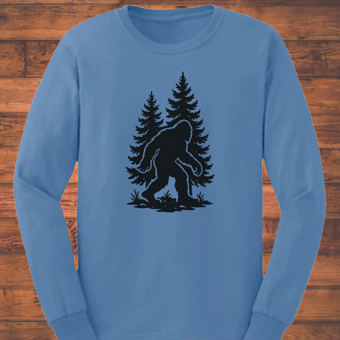 Sasquatch Silhouette Long Sleeve T-Shirt