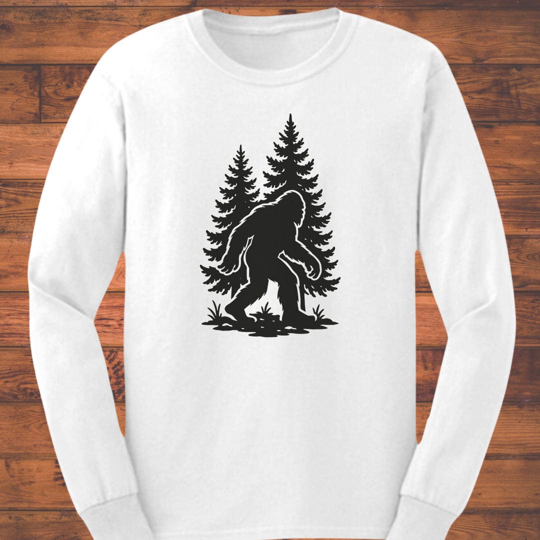 Sasquatch Silhouette Long Sleeve T-Shirt