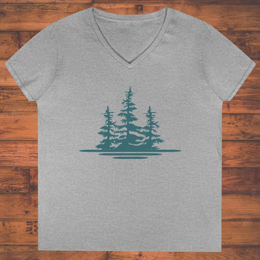 Midnight Forest Calm Ladies' V-Neck