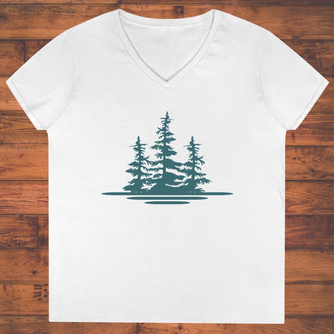 Midnight Forest Calm Ladies' V-Neck