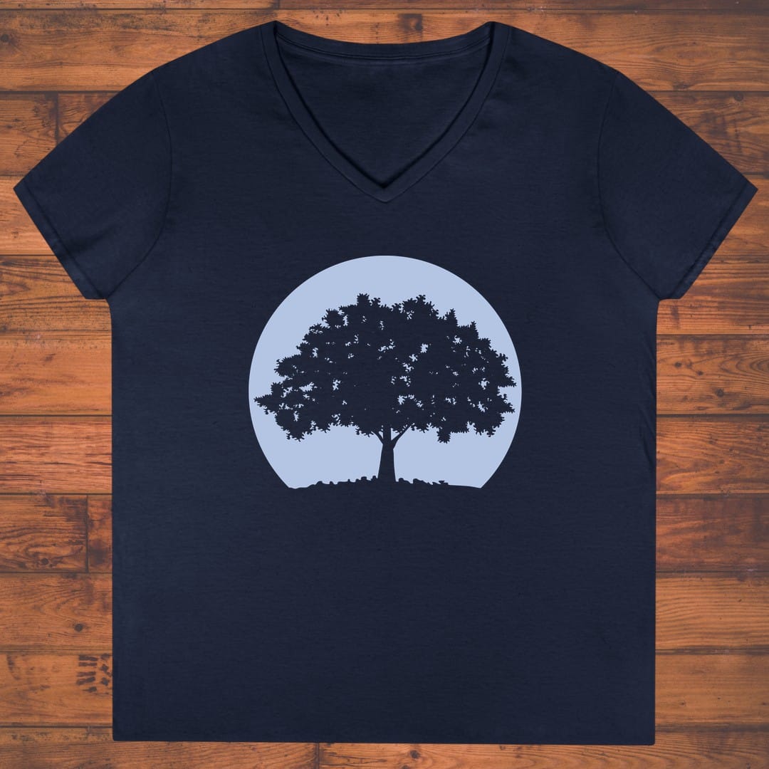 Meditation Tree Ladies' V-Neck