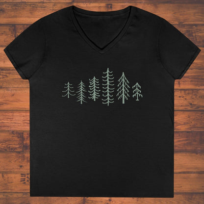 Forest Lineup Ladies' V-Neck