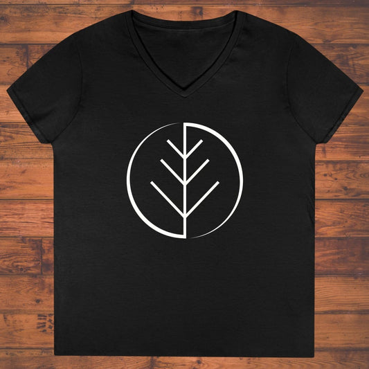 Cyber Leaf Blueprint Ladies' V-Neck