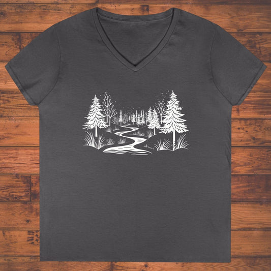 Midnight Trail Whispers Ladies' V-Neck