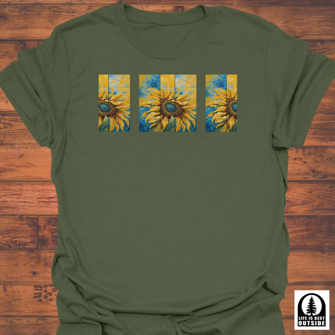 Sunlit Bloom Triptych T-Shirt