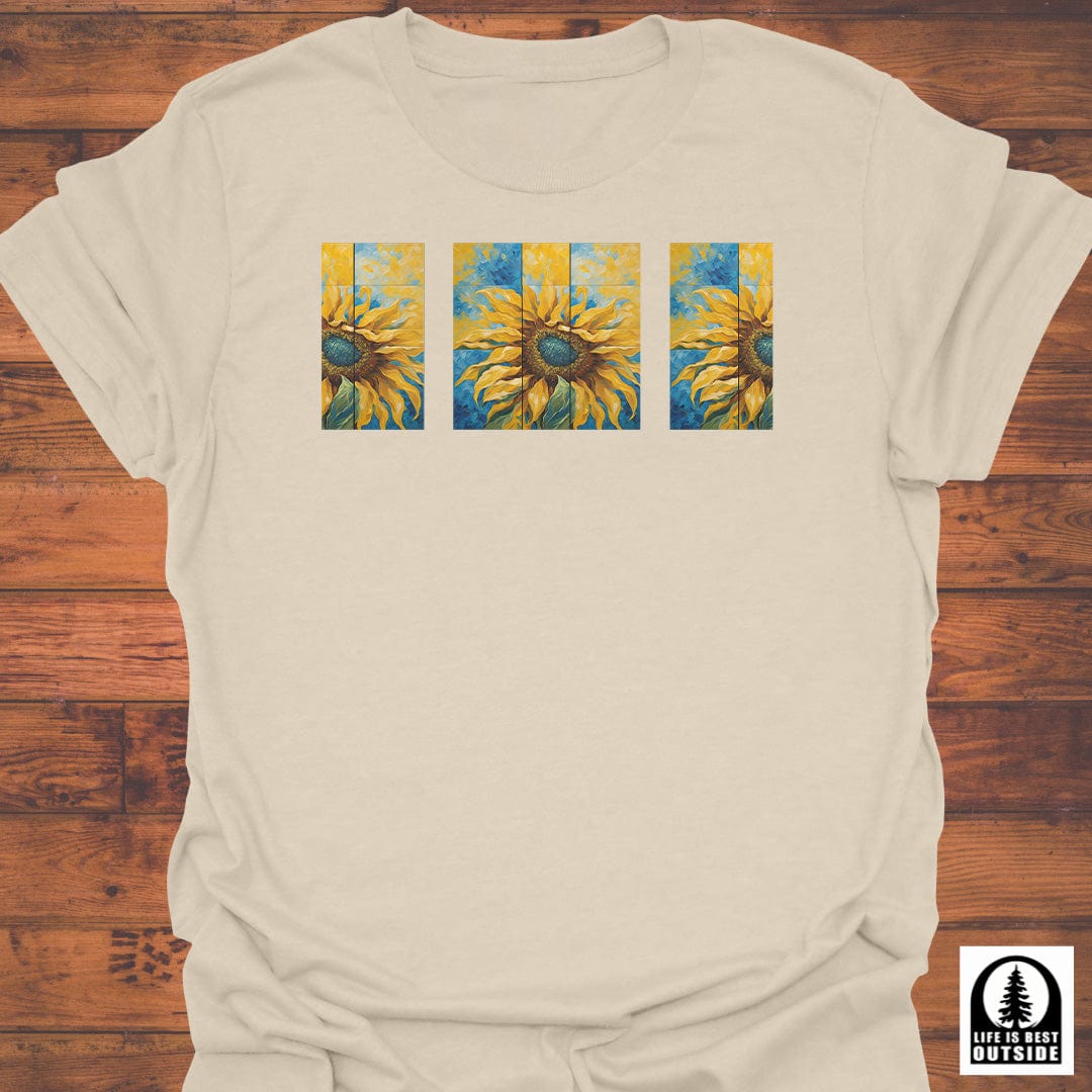 Sunlit Bloom Triptych T-Shirt