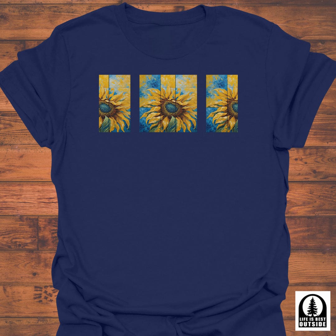 Sunlit Bloom Triptych T-Shirt