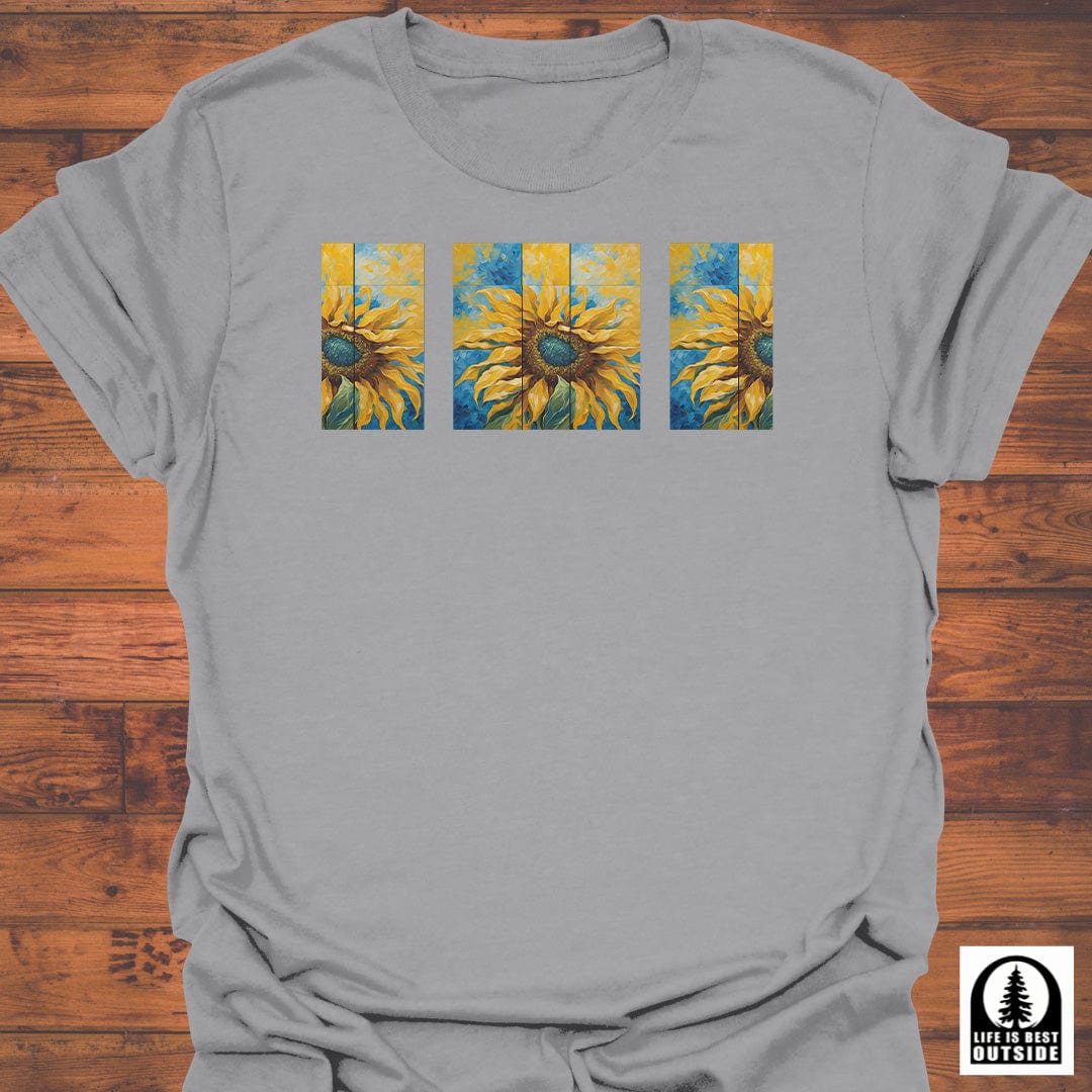 Sunlit Bloom Triptych T-Shirt