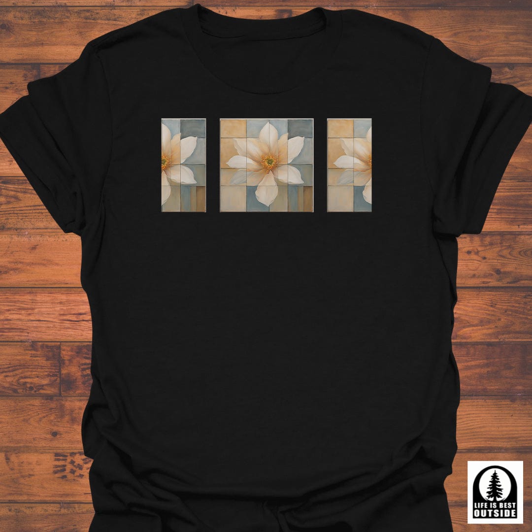 Golden Bloom Panels T-Shirt