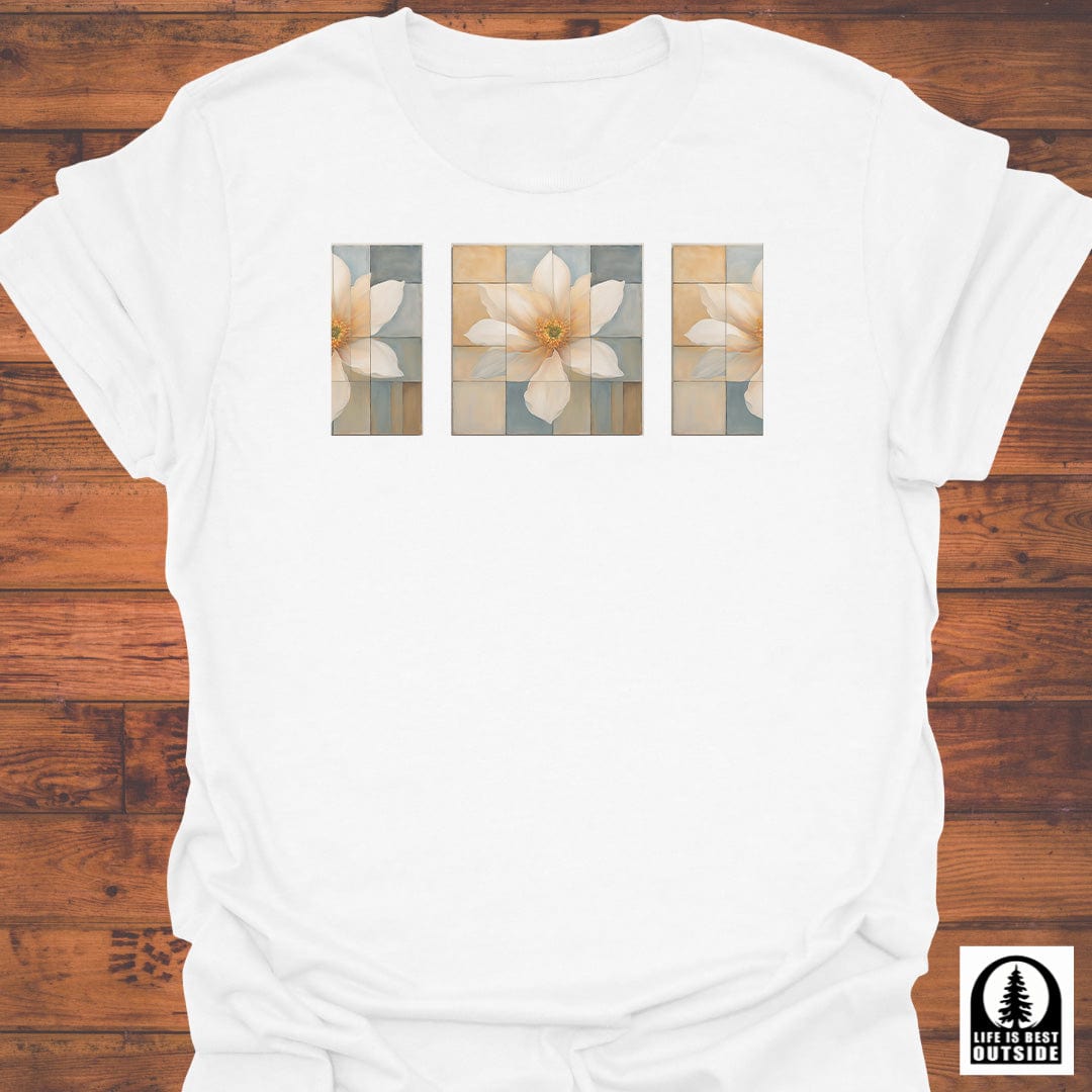 Golden Bloom Panels T-Shirt