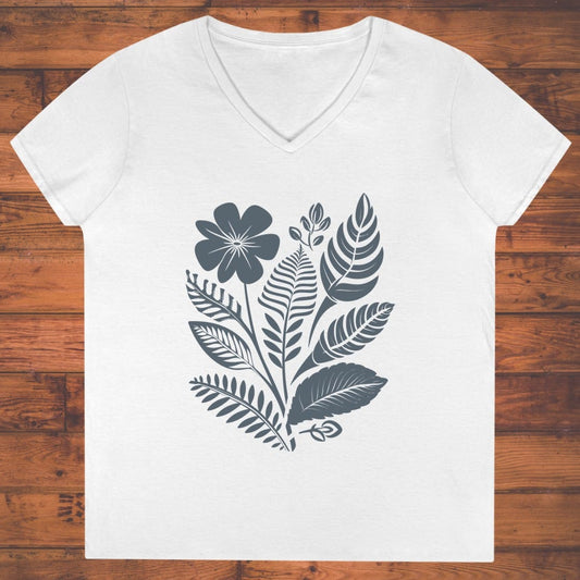 Nocturnal Flora Ladies' V-Neck