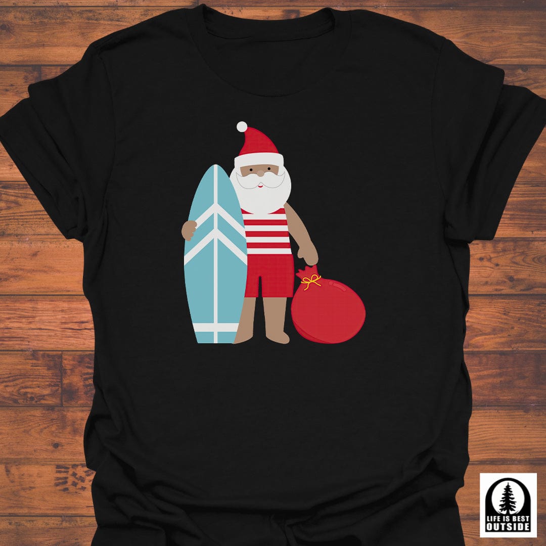 Surfing Santa Holiday T-Shirt