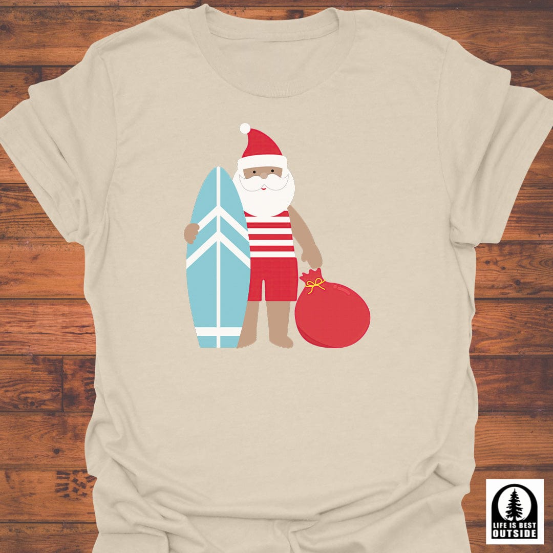 Surfing Santa Holiday T-Shirt