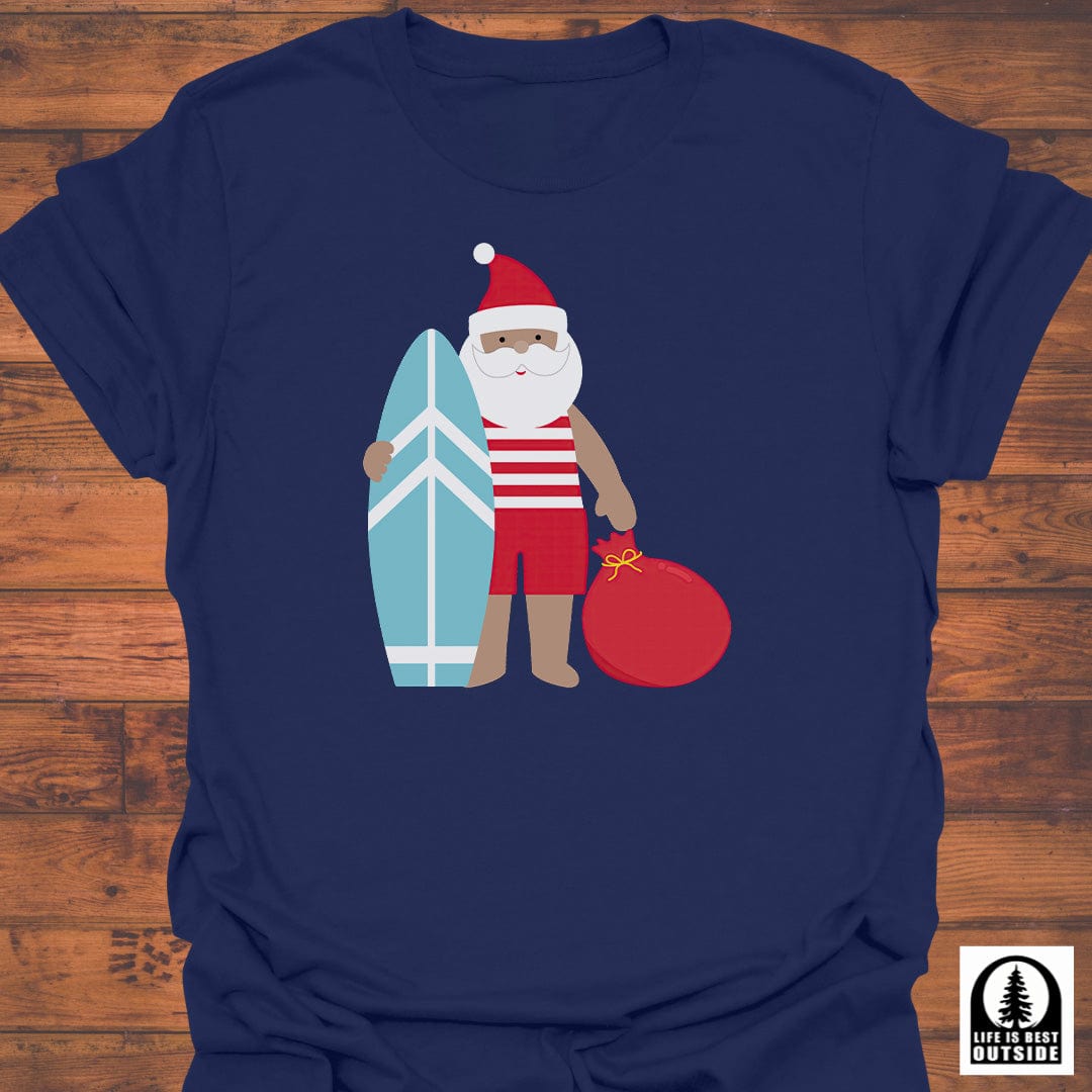 Surfing Santa Holiday T-Shirt