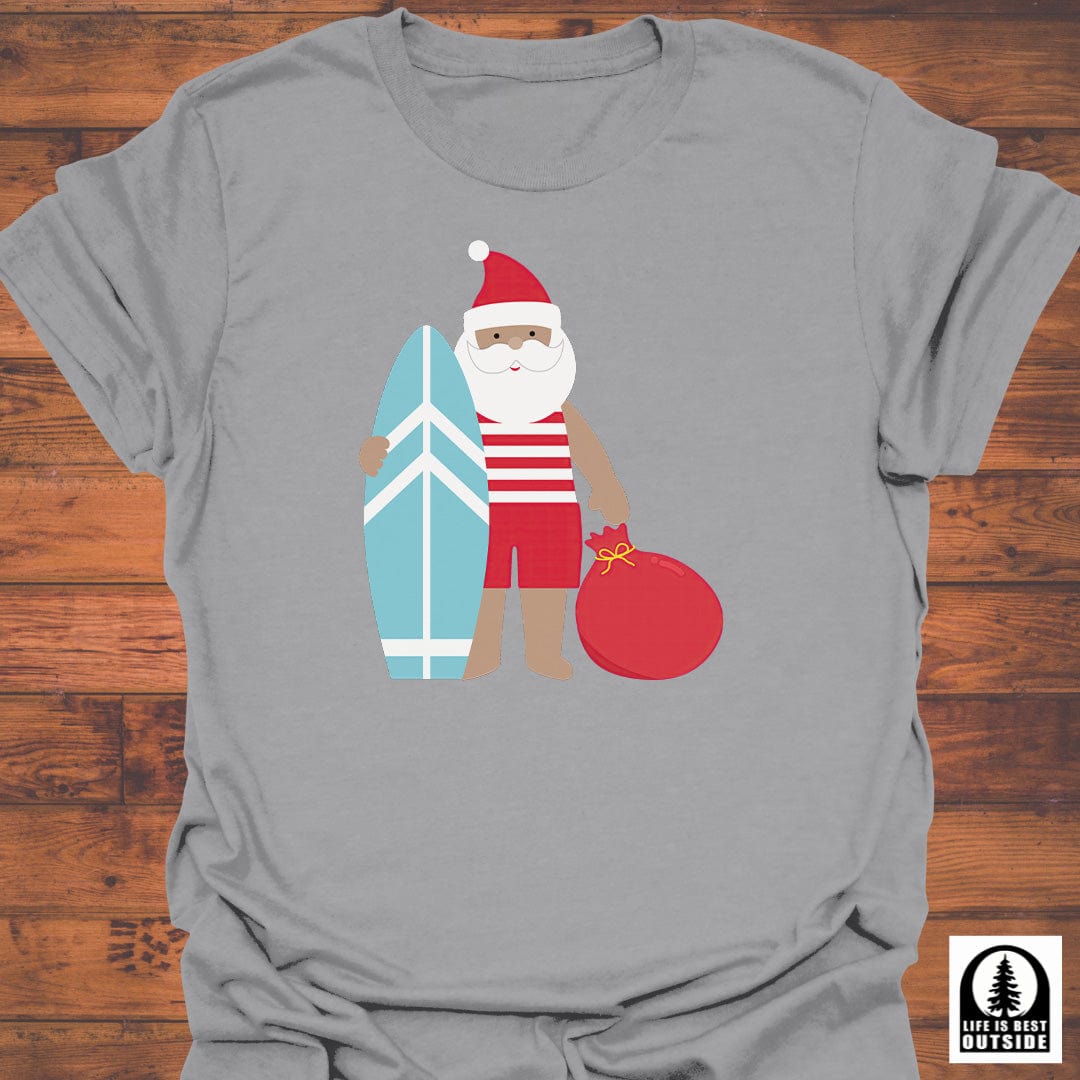 Surfing Santa Holiday T-Shirt