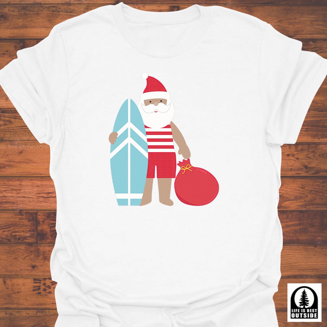 Surfing Santa Holiday T-Shirt