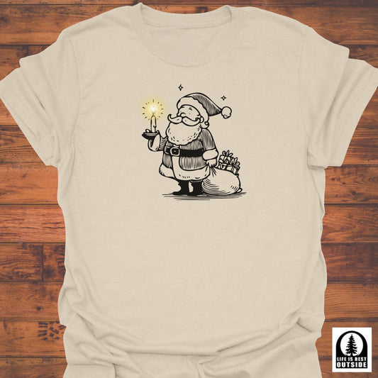 Candlelit Santa T-Shirt