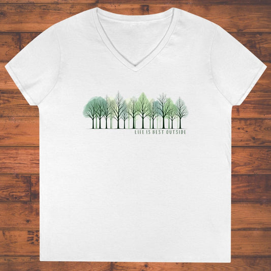 Verdant Dawn Ladies' V-Neck