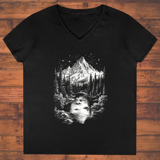 Starry Peaks Ladies' V-Neck