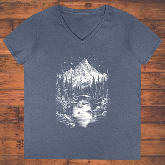 Starry Peaks Ladies' V-Neck