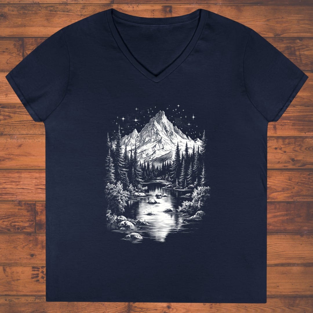Starry Peaks Ladies' V-Neck