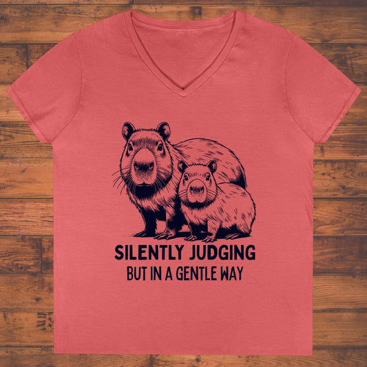 Silently Judging Ladies' V-Neck