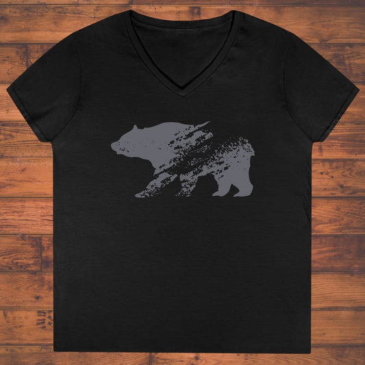 Bear in the Dark Ladies' V-Neck