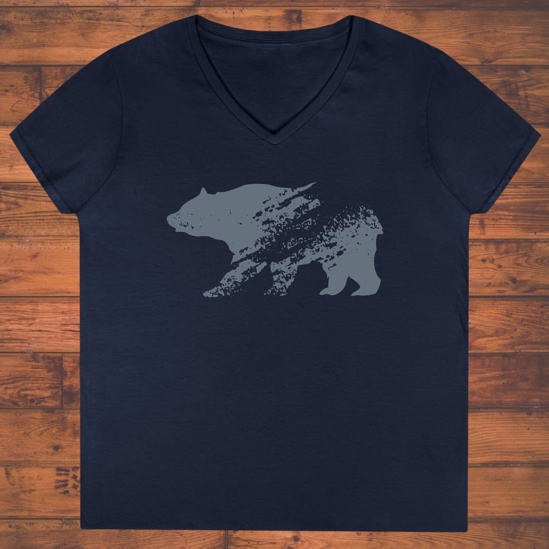 Bear in the Dark Ladies' V-Neck