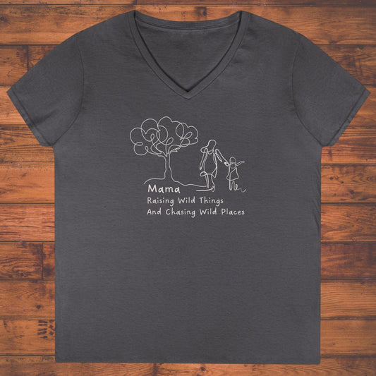 Raising Wild Things Ladies' V-Neck