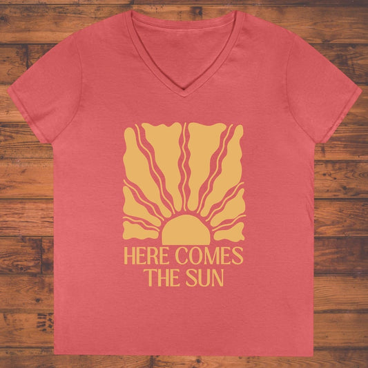 Here Comes the Sun Ladies' V-Neck