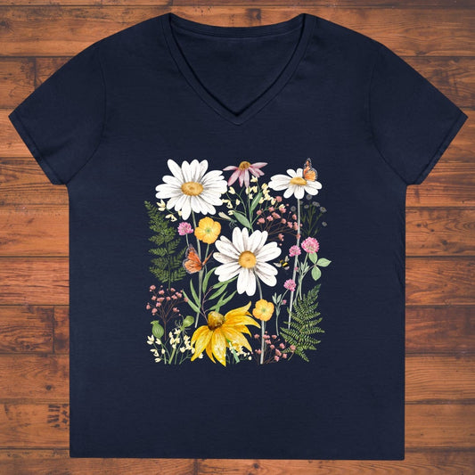 Among Wildflowers Ladies' V-Neck
