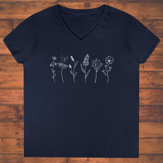 Wild Stem Line Ladies' V-Neck