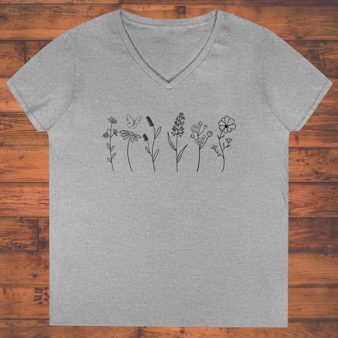 Wild Stem Line Ladies' V-Neck