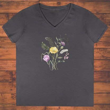 Tangled Bloom Ladies' V-Neck