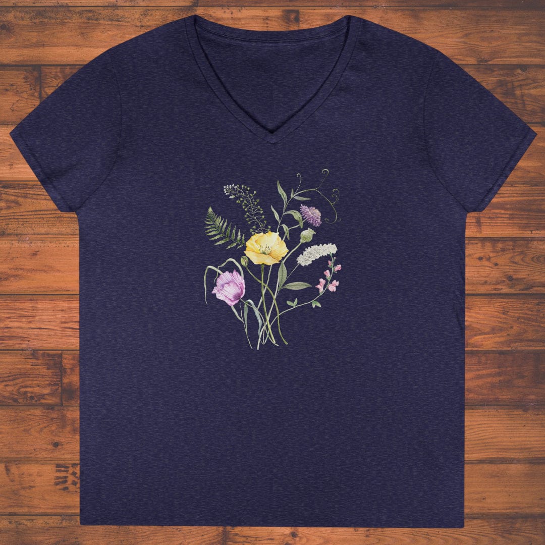 Tangled Bloom Ladies' V-Neck