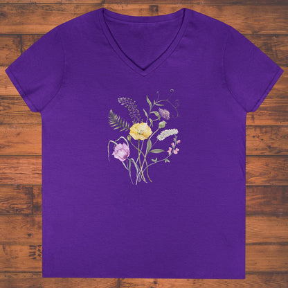 Tangled Bloom Ladies' V-Neck